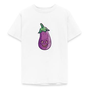Halloween Auberginenmonster Gesundes Essen - Teenager T-Shirt - Weiß - Vorne - AI Model Teenager Male dark (155cm)