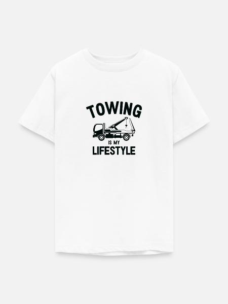 Abschleppwagenfahrer Lebensstil Abschleppen - Teenager T-Shirt - Weiß