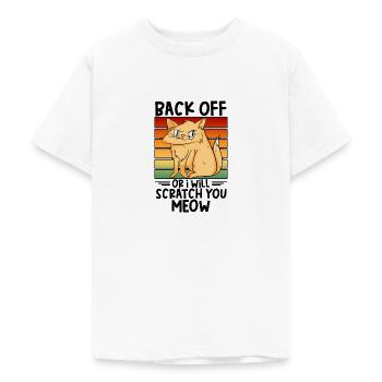 Mean Cat Pet Angry Feline Cat Pet Owner Kitten - T-shirt Ado - blanc - Devant - AI Model Teenager Male dark (155cm)