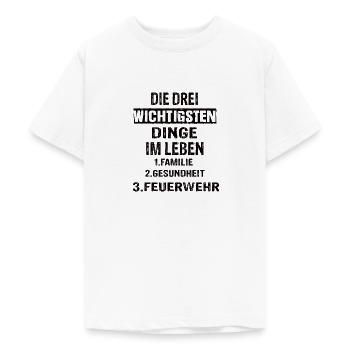 Feuerwehr - Teenager T-Shirt - Weiß - Vorne - AI Model Teenager Male dark (155cm)