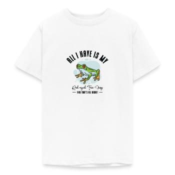 Rainette aux yeux rouges Mignon - T-shirt Ado - blanc - Devant - AI Model Teenager Male dark (155cm)