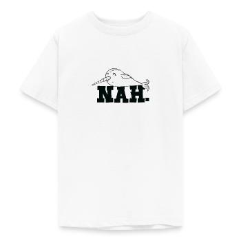 Procrastinating Narwhal Lover Aquatic Animals - Teenage T-Shirt - white - Front - AI Model Teenager Male dark (155cm)