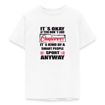 Ce n’est pas grave si vous n’aimez pas le canicross - T-shirt Ado - blanc - Devant - AI Model Teenager Male dark (155cm)