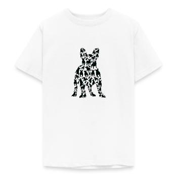 Französische Bulldogge Hund Französische - Teenager T-Shirt - Weiß - Vorne - AI Model Teenager Male dark (155cm)