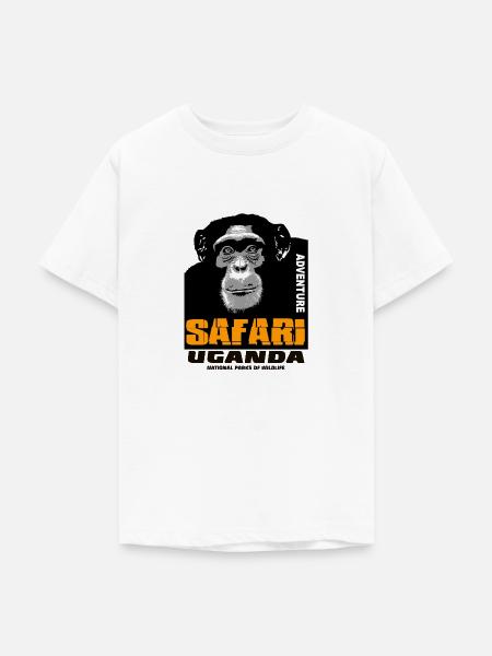 Uganda - Schimpanse - Teenager T-Shirt - Weiß