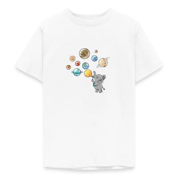 Zonnestelsel Planeet Olifant Ballonnen - Teenager T-shirt - wit - Voor - AI Model Teenager Male dark (155cm)