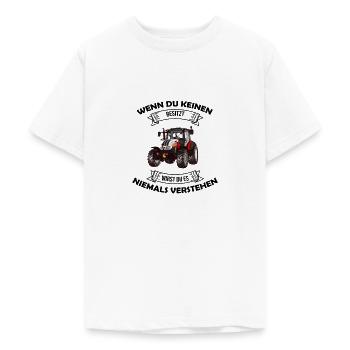 Steyr Austria Trecker Landwirtschaft Geschenkidee - Teenager T-Shirt - Weiß - Vorne - AI Model Teenager Male dark (155cm)