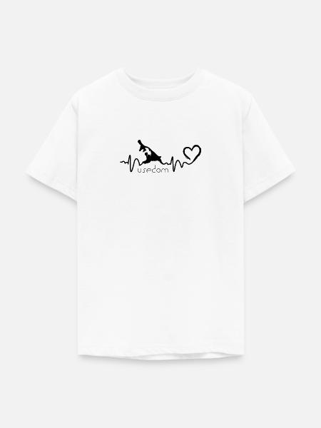 Usedom - Herzschlag - Teenager T-Shirt - Weiß