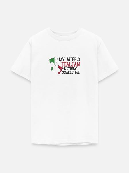 Ehefrau Italien Italienisch Italienerin - Teenager T-Shirt - Weiß