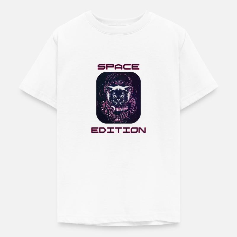 Chat de l’espace - T-shirt Ado - blanc
