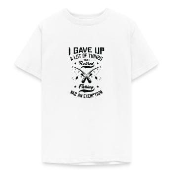 Angeln war eine Befreiung Lustiges Angelhobby im - Teenager T-Shirt - Weiß - Vorne - AI Model Teenager Male dark (155cm)