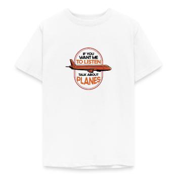 Cadeau d’atterrissage d’avion de pilote d’avion d’avion - T-shirt Ado - blanc - Devant - AI Model Teenager Male dark (155cm)