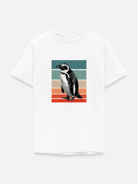 Penguin Retro - Teenager T-Shirt - Weiß