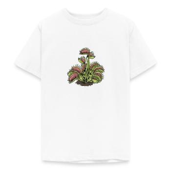 Fleischfressende Pflanze Venus Fliegenfalle - Teenager T-Shirt - Weiß - Vorne - AI Model Teenager Male dark (155cm)