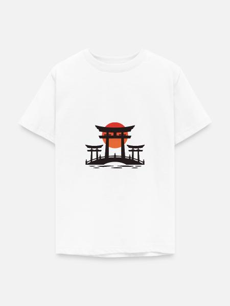 japanese Gate - Teenager T-Shirt - Weiß