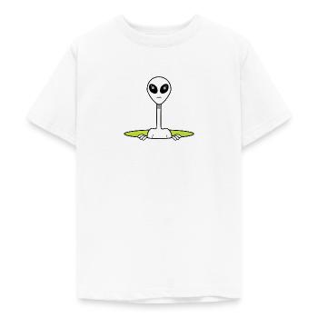 Alien aus dem All - Teenager T-Shirt - Weiß - Vorne - AI Model Teenager Male dark (155cm)
