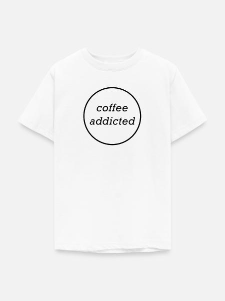 coffee addicted | kaffeesüchtig | Kaffeeliebhaber - Teenager T-Shirt - Weiß