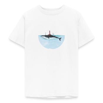 Leuchtturm-Wal - Teenager T-Shirt - Weiß - Vorne - AI Model Teenager Male dark (155cm)