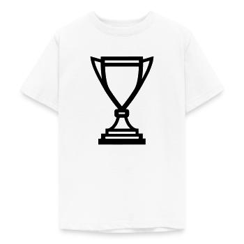 trophy - Teenage T-Shirt - white - Front - AI Model Teenager Male dark (155cm)