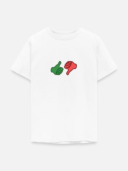 Daumen hoch - Daumen runter - Teenager T-Shirt - Weiß