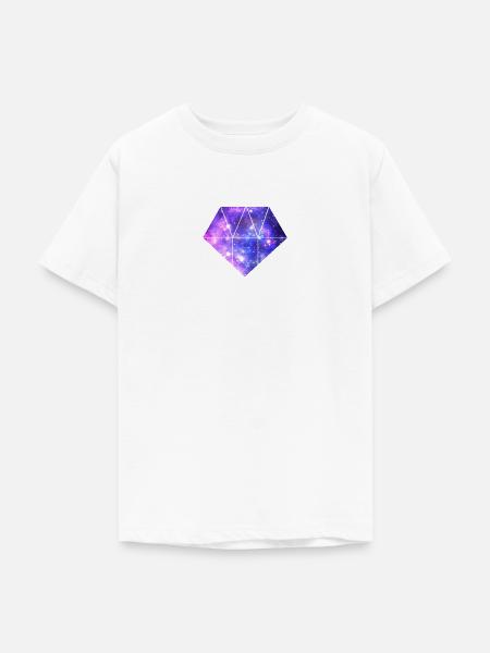 Galaxy Diamond - Teenager T-Shirt - Weiß