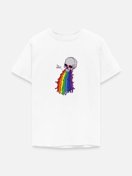 PUKE SCHÄDEL - Teenager T-Shirt - Weiß