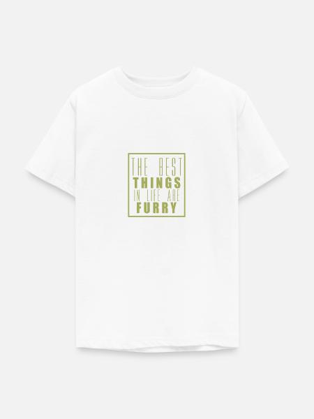 Furry Life - Teenager T-Shirt - Weiß