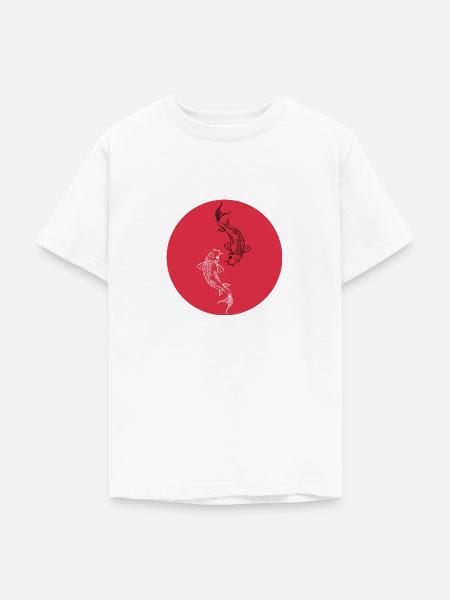 Koi-Karpfen - Teenager T-Shirt - Weiß