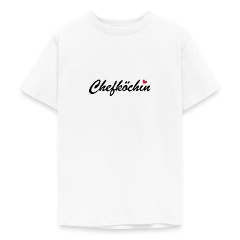 Köchin mit Herz * Koch essen Kochen - Teenager T-Shirt - Weiß - Vorne - AI Model Teenager Male dark (155cm)