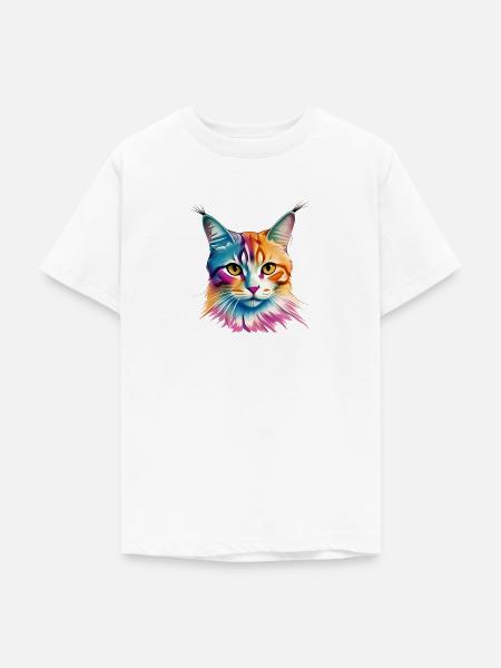Katze - Teenager T-Shirt - Weiß
