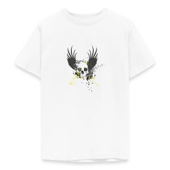 Dreamy skull - Teenage T-Shirt - white - Front - AI Model Teenager Male dark (155cm)