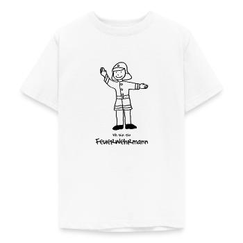 Feuerwehrmann Motiv zum Ausmalen - Teenager T-Shirt - Weiß - Vorne - AI Model Teenager Male dark (155cm)
