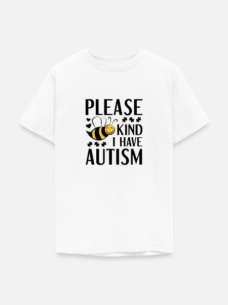 Bitte Bienenart Ich habe Autismus - Teenager T-Shirt - Weiß