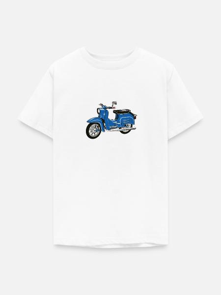 Simson Schwalbe blau - Teenager T-Shirt - Weiß