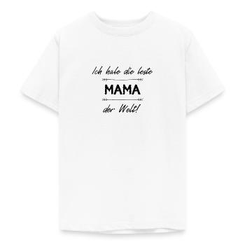 Ich habe die Beste Mama der Welt - Teenager T-Shirt - Weiß - Vorne - AI Model Teenager Male dark (155cm)