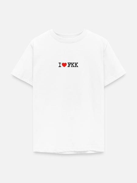 I love FKK - Teenager T-Shirt - Weiß