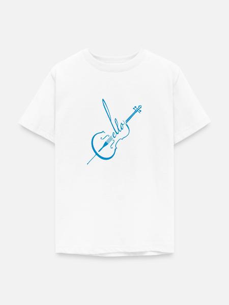 Violoncello - Teenager T-Shirt - Weiß
