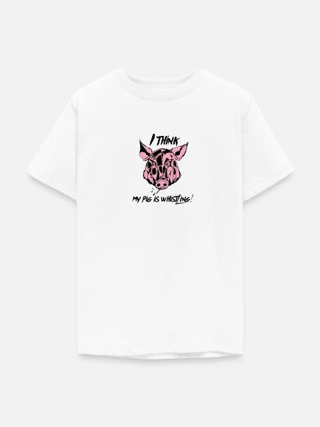 I think my pig is whistling! - Teenager T-Shirt - Weiß