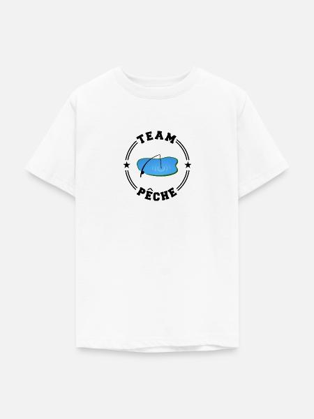 TEAM PECHE College-Runde - Teenager T-Shirt - Weiß