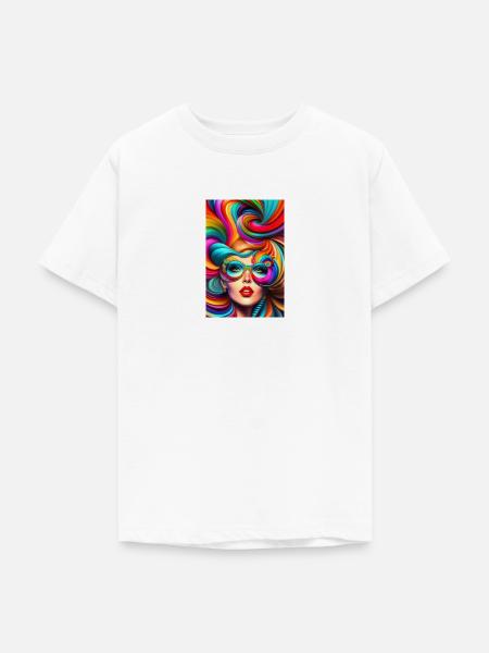 psychedelische Frau - Teenager T-Shirt - Weiß