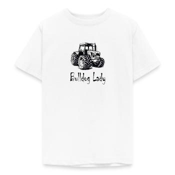 Dame bouledogue - T-shirt Ado - blanc - Devant - AI Model Teenager Male dark (155cm)