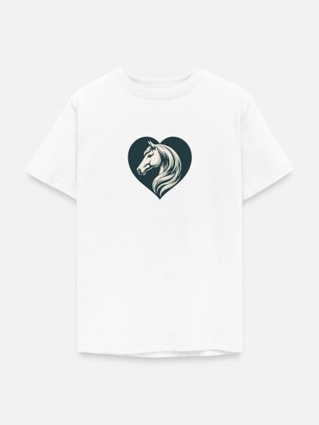 Pferdeliebe - Teenager T-Shirt - Weiß