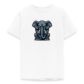 Elefant Comic - Teenager T-Shirt - Weiß - Vorne - AI Model Teenager Male dark (155cm)