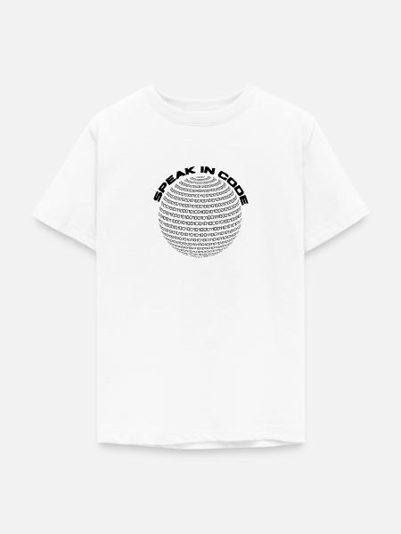 Speak in Code - Teenager T-Shirt - Weiß