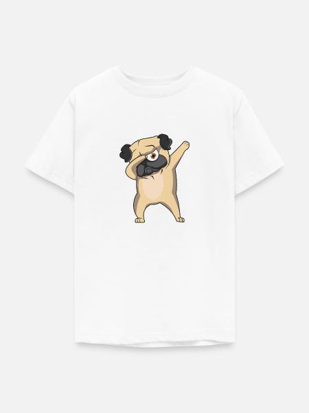 Pug Dab - Teenager T-Shirt - Weiß