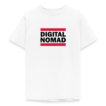 Digital Nomad - Teenage T-Shirt - white - Front - AI Model Teenager Male dark (155cm)