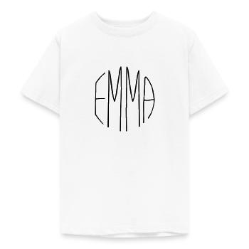 Emma - Teenager T-Shirt - Weiß - Vorne - AI Model Teenager Male dark (155cm)