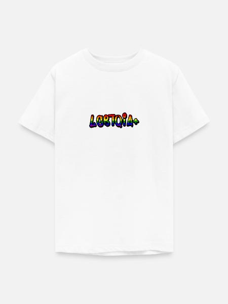 LGBTQIA+ Rainbow Flag - Regenbogenfahne - Teenager T-Shirt - Weiß