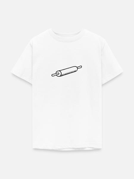 Nudelholz - Nudelrolle - Teenager T-Shirt - Weiß