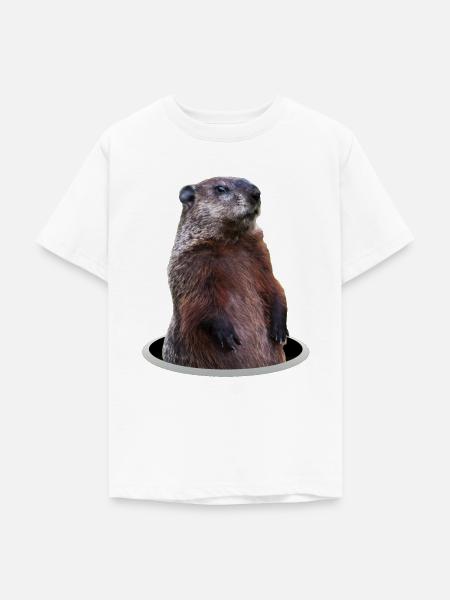 Murmeltier - Teenager T-Shirt - Weiß